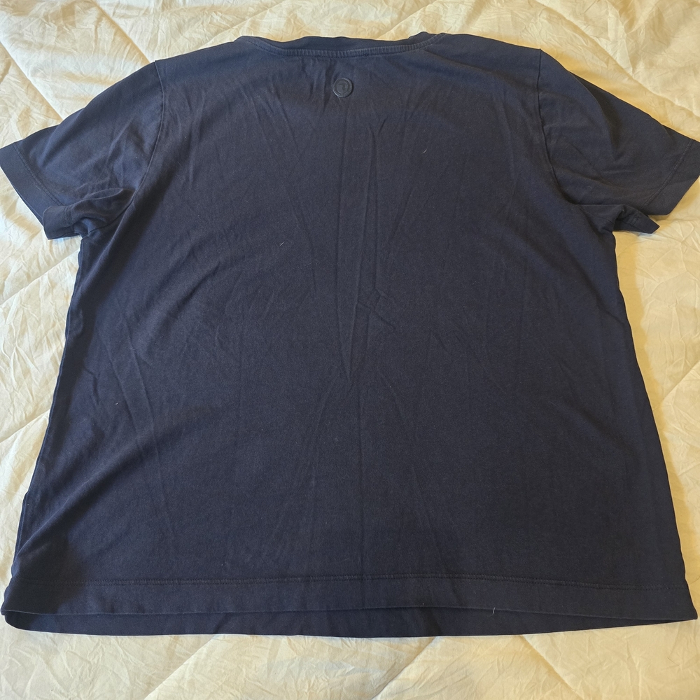 Trussardi Dark Blue Tee with Dog Design Size Tag Cut Out, Fits Like Large. - Picture 4 of 5